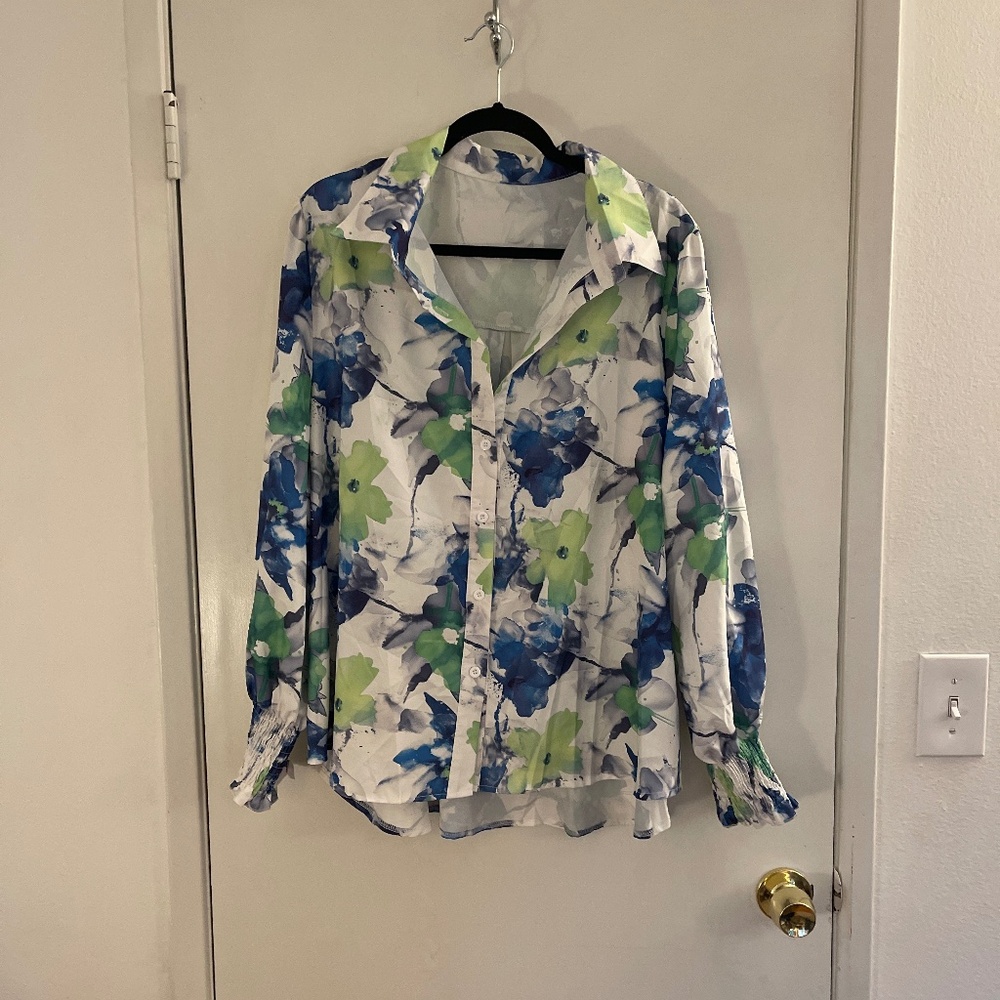 Plus size button down shirt size 4xl
